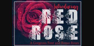 Red Rose Font Poster 1
