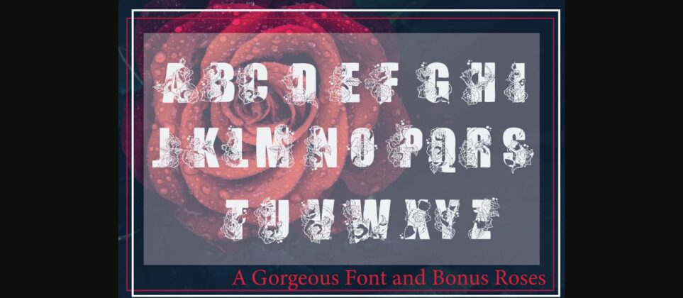 Red Rose Font Poster 2