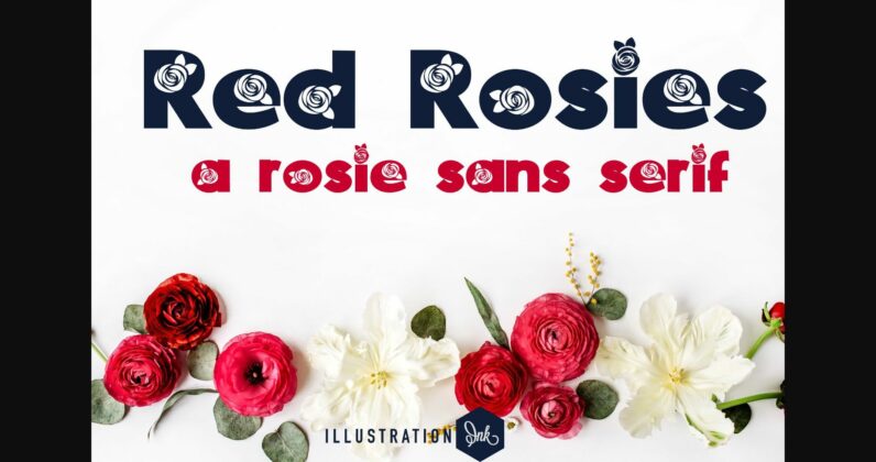 Red Rosies Font Poster 3