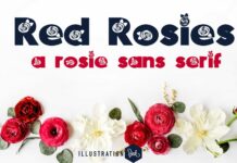 Red Rosies Font Poster 1