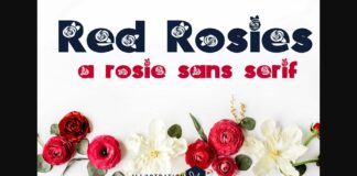 Red Rosies Font Poster 1