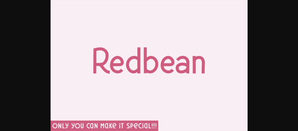 Redbean Font Poster 3