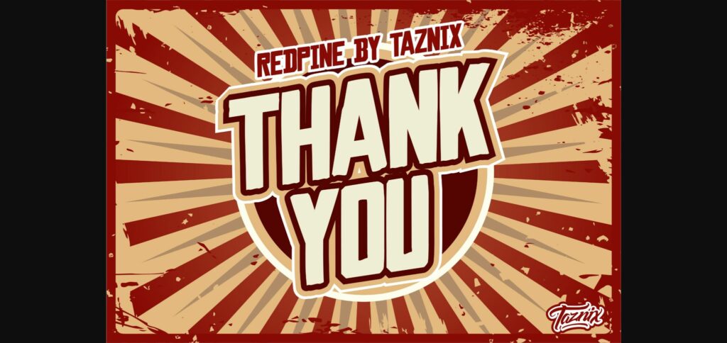 Redpine Font Poster 11
