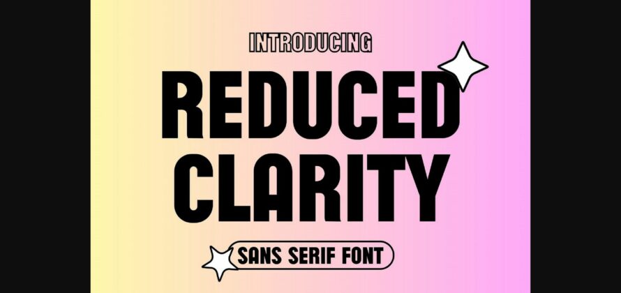 Reduced Clarity Font Poster 3