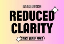 Reduced Clarity Font Poster 1