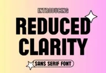 Reduced Clarity Font Reduced Clarity Font Poster 1