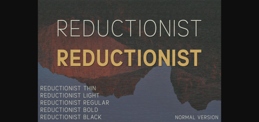 Reductionist Font Poster 3