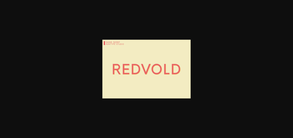 Redvold Font Poster 3