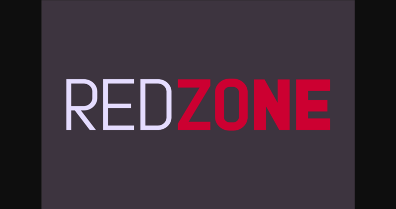 Redzone Font Poster 3