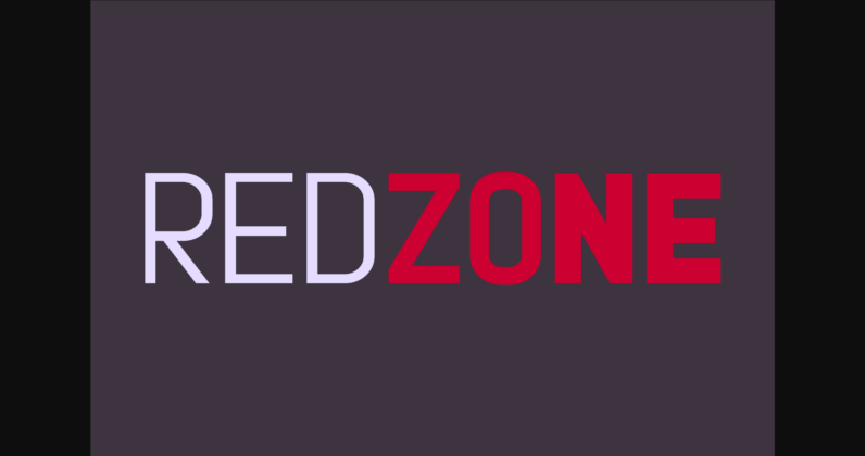 Redzone Font Poster 1