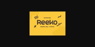 Reeko Font Poster 1