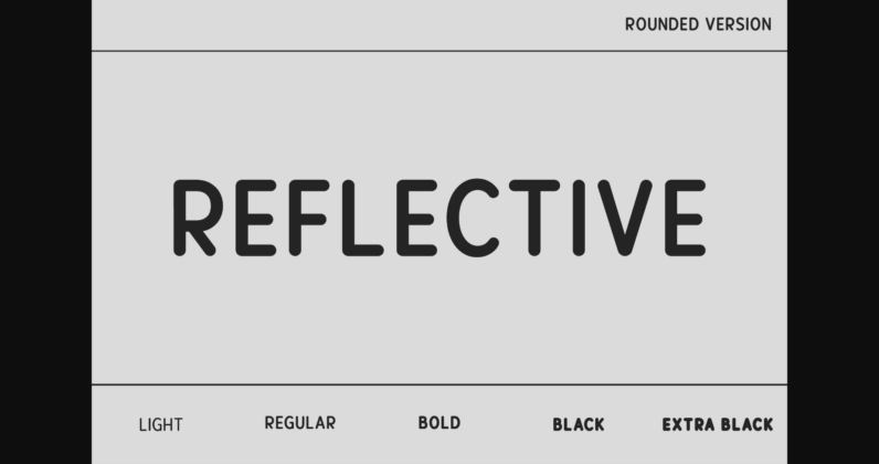 Reflective Rounded Font Poster 3