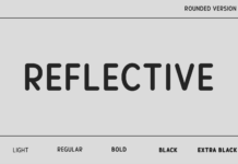 Reflective Rounded Font Poster 1