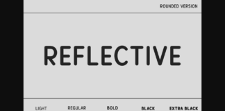 Reflective Rounded Font Poster 1