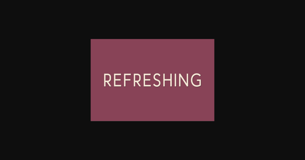 Refreshing Font Poster 3