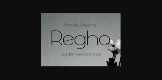 Regho Font Poster 1