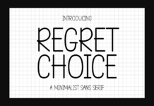 Regret Choice Font Poster 1