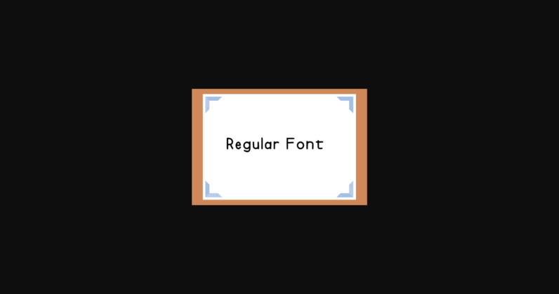 Regular Font Poster 3