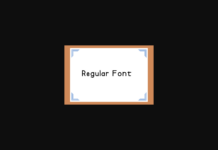 Regular Font Poster 1