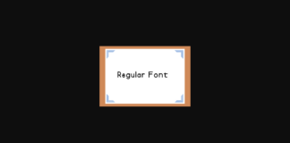 Regular Font Poster 1