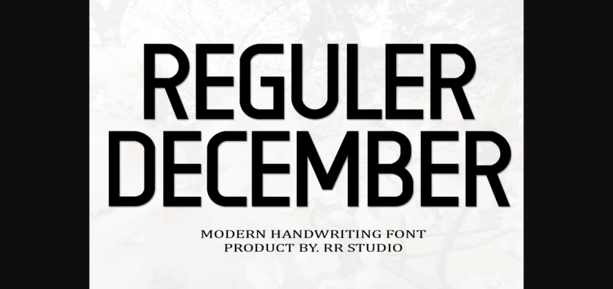 Reguler December Font Poster 3