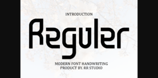 Reguler Font Poster 1