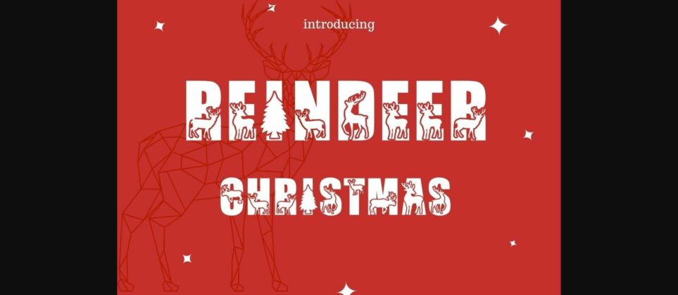 Reindeer Christmas Font Poster 3