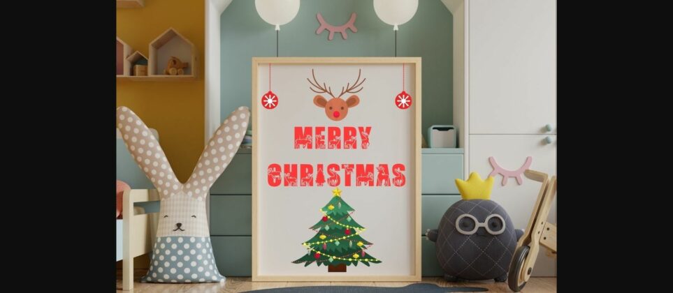 Reindeer Christmas Font Poster 6