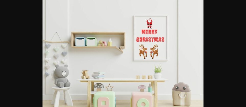 Reindeer Christmas Font Poster 7