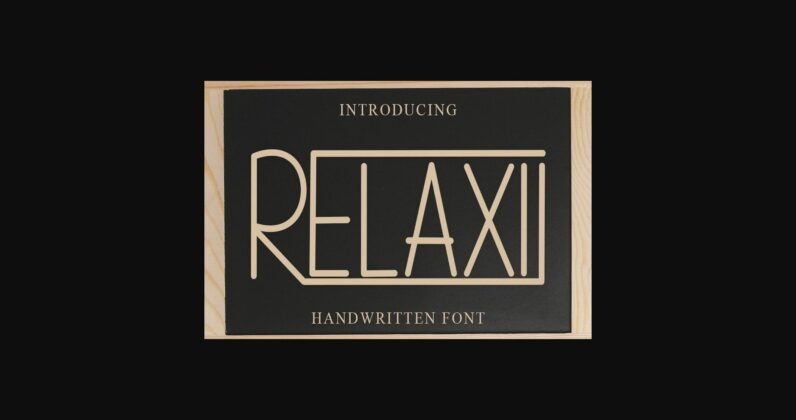 Relaxii Font Poster 3