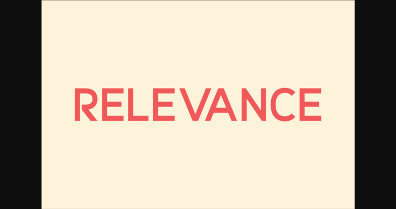 Relevance Font Poster 3