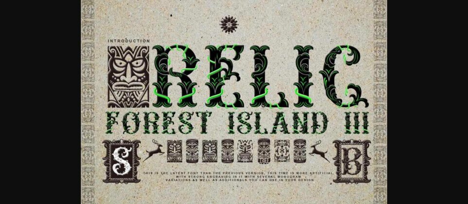 Relic Forest Island Iii Font Poster 3