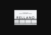 Rellano Font Rellano Font Poster 1
