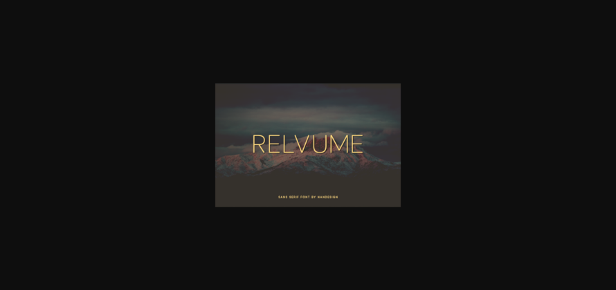 Relvume Font Poster 3