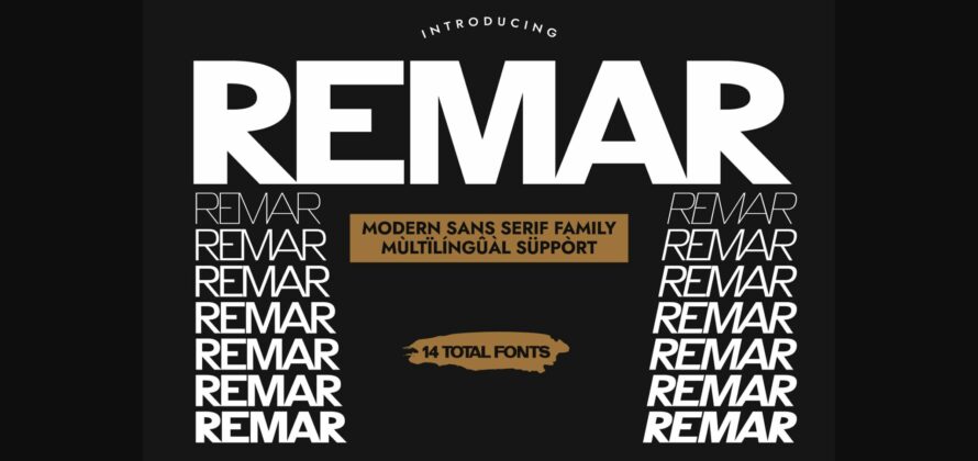 Remar Font Poster 3