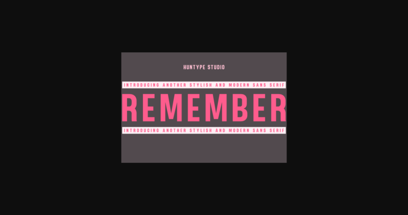 Remember Font Poster 1