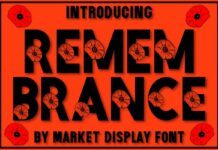 Remembrance Font Poster 1