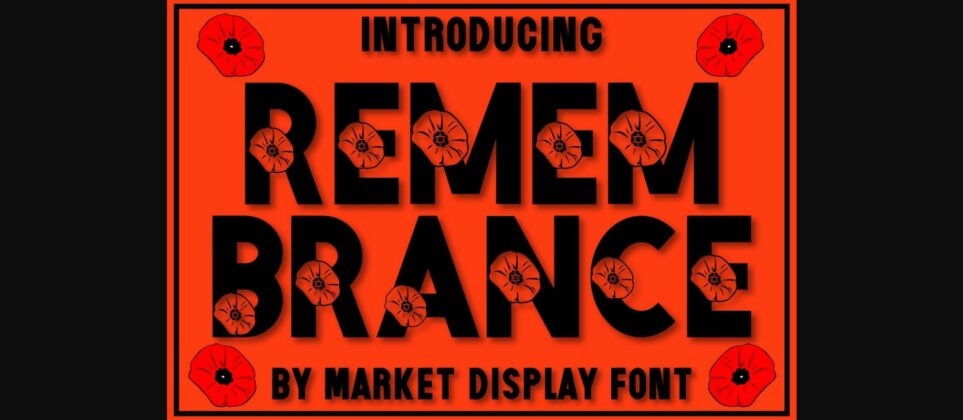 Remembrance Font Poster 1