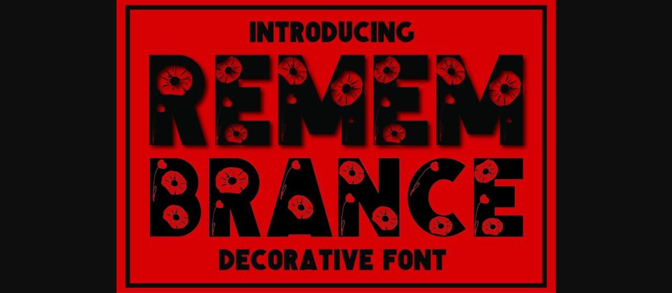 Remembrance Font Poster 3