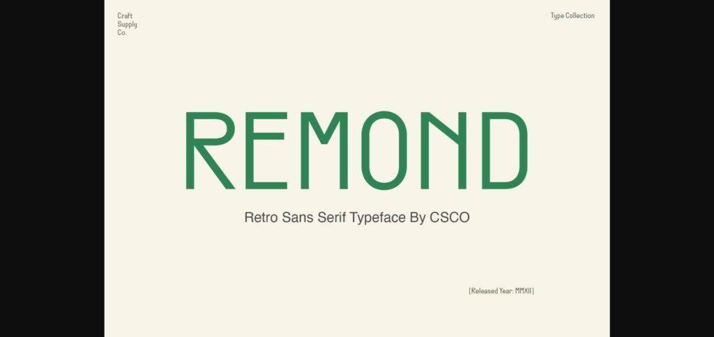 Remond Font Poster 3