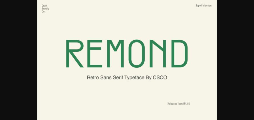 Remond Font Poster 3