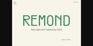 Remond Font Poster 1