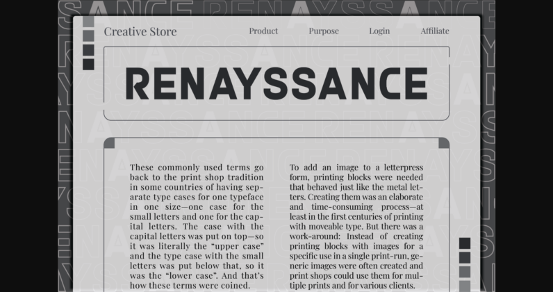 Renayssance Font Poster 3