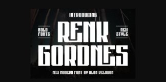 Renk Gordnes Font Poster 1