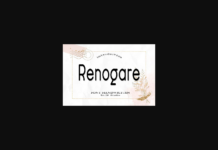 Renogare Font Poster 1