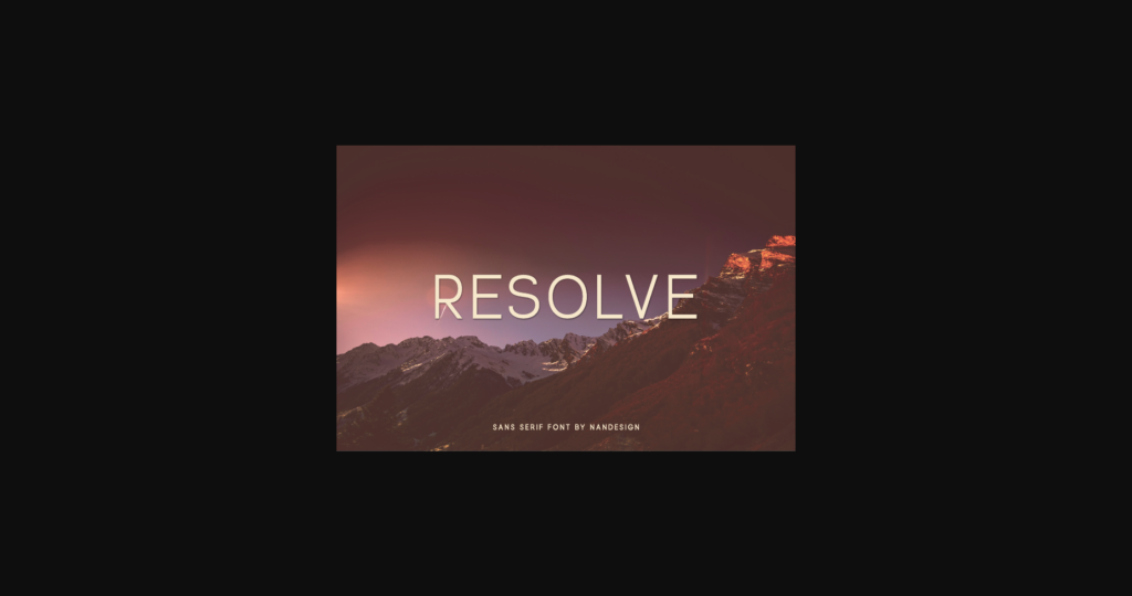 Resolve Font Poster 3