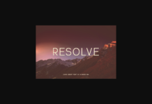 Resolve Font Resolve Font Poster 1