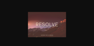 Resolve Font Poster 1