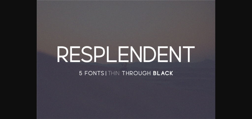 Resplendent Family Font Poster 3