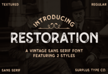 Restoration Font Restoration Font Poster 1